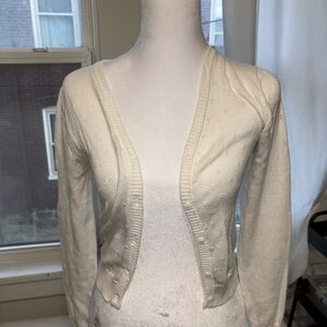 Not Brandy Melville Ivory Cropped Knit Cardigan